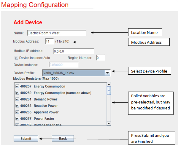 BASgatewayLX Configuration